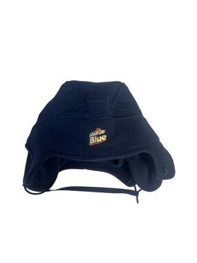 Labatt Blue Hockey Helmet Beanie Hat Fleece Trapper Canada NHL Beer